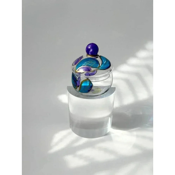 Italian Hand Painted Delicate Oggetti Dell'Artigianato Artistico Candy Jar - Picture 8 of 10